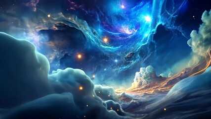 Wall Mural - A Journey Through the Celestial Cloudscape Exploring the Wonders of the Cosmos