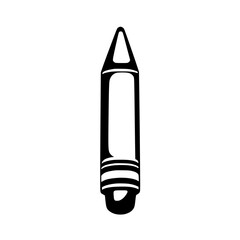 Poster - Flat black pencil icon representing art and creativity skills