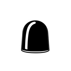 Leinwandbilder - Stylized flat black dome icon representing various industries and uses in design, technology, and branding