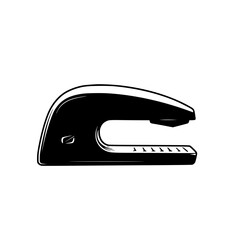 Poster - Flat black icon of a stapler representing office supplies and productivity tools commonly used in various workplaces