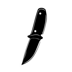 Poster - Black knife icon with a sleek design perfect for various applications and uses in design and illustrations