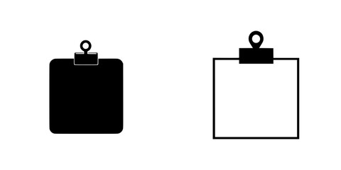 Poster - Flat black icon representing a clipboard design suitable for various creative applications and uses in digital content