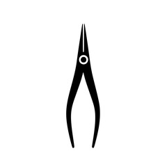 Poster - Black flat icon of a pair of pliers designed for tools or equipment representation