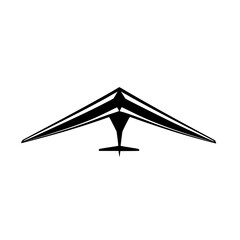 Poster - Flat black icon of a glider designed for digital use in creative projects and graphic design applications