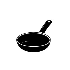 Poster - Flat black frying pan icon suitable for culinary graphics or kitchen design elements