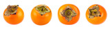 Fresh Persimmon Fruit Isolated Cutout Vibrant Orange Healthy Food Transparent Background