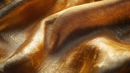 Poster - A subtle golden light shimmer across a luxurious fabric, enhancing its rich texture