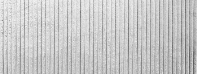 Poster - Modern gray grey silver cord sofa couch textile background banner panorama long - Ribbed corduroy fabric texture, seamless pattern