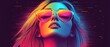 © heru - Vibrant, Retro Woman with Sunglasses