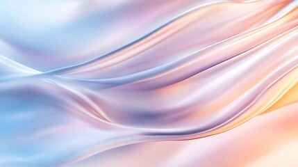Poster - Abstract pastel wave, flowing fabric texture with soft, light colors, creating a dreamy and serene atmosphere. Ideal for backgrounds, websites, or design projects. : Generative AI