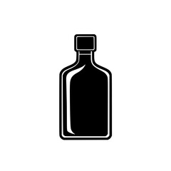 Poster - Flat black icon of a bottle showcasing a simple design suitable for various contexts