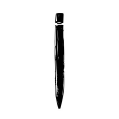 Poster - Simple black pen icon suitable for various design applications and digital uses