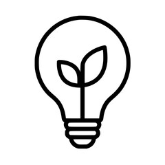 Poster - Light bulb icon with plant design representing sustainability and eco-friendly concepts in modern design