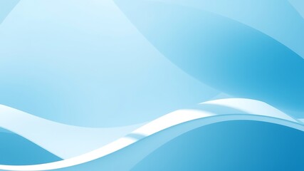 Poster - Abstract blue wave background with white shapes for graphic design and presentation use
