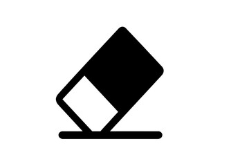 Poster - Vector illustration icon of an eraser tilted on a surface emphasizing its simple design and functionality