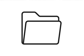 Aufkleber - Vector illustration icon of a simple folder design representing document organization and management in digital workspace