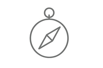 Poster - Stylized vector illustration of a compass icon representing navigation and exploration