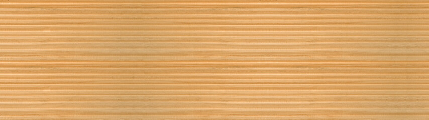 Aufkleber - 3d decor panel, wood background banner panorama long - Brown wooden acoustic panels wall texture , horizontal pattern