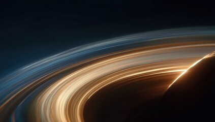Fototapete - Swirling bands of light create a dynamic, abstract pattern against a dark background, evoking motion and energy.