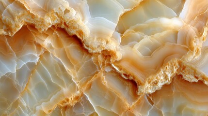 Poster - Close-up of alabaster stone showcases its smooth texture and subtle veining, gently illuminated by soft light, perfect for artistic and design applications
