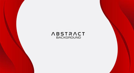 Wall Mural - Abstract red and white technology background. Modern Red white landscape background cover design. Technology geometric red color sbackground. Template for brochure, print, ad, magazine, poster, websit