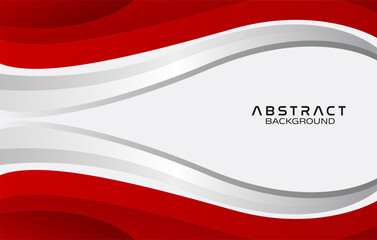 Wall Mural - Abstract red and white technology background. Modern Red white landscape background cover design. Technology geometric red color sbackground. Template for brochure, print, ad, magazine, poster, websit