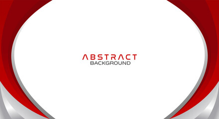 Wall Mural - Abstract red and white technology background. Modern Red white landscape background cover design. Technology geometric red color sbackground. Template for brochure, print, ad, magazine, poster, websit