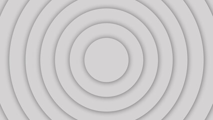 Poster - Concentric circle design with soft shadows in grayscale offering depth and dimension perfect for modern graphic design and visual communication projects
