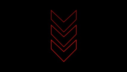 Poster - a stylish downward arrow design symbolizing direction guidance or progress against a black backgroun