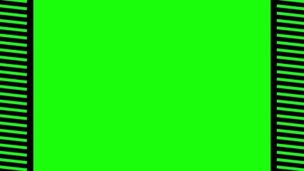 Poster - Abstract green and black graphic design featuring diagonal stripes creating a frame with a blank green center ideal for graphic compositions or digital artwork usage.