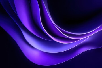 Poster - Abstract purple and blue waves create a smooth, flowing digital background with a modern, futuristic vibe.