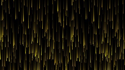 Poster - Abstract yellow light streaks falling downward against a black background creating a dynamic and modern visual effect perfect for backgrounds and digital designs