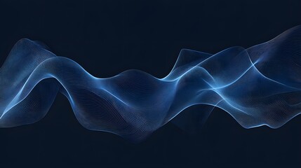 Poster - Abstract digital design of flowing lines on a dark background.