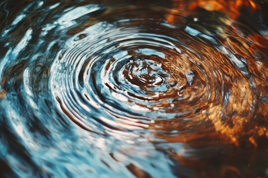 Background shows blur swirl, fluid ripple haze
