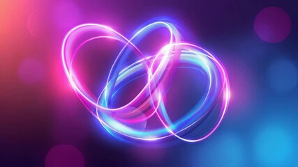 Poster - Dynamic Abstract Background with Neon Lights and Smooth Gradient Colors in 4K Wide Angle Shot