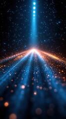 Wall Mural - Abstract digital art with vibrant light beams.