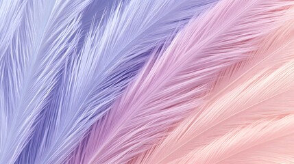 Poster - Close-up view of delicate pastel feathers layered in soft shades.
