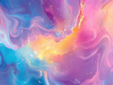 Dreamy swirl glow background with fragment ripple
