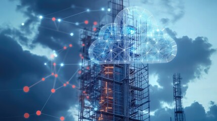Poster - Cloud-connected sensors attached to scaffolding and construction tools