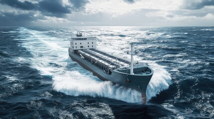 Poster - Maritime fuel transport ship with multi-compartment tank structure