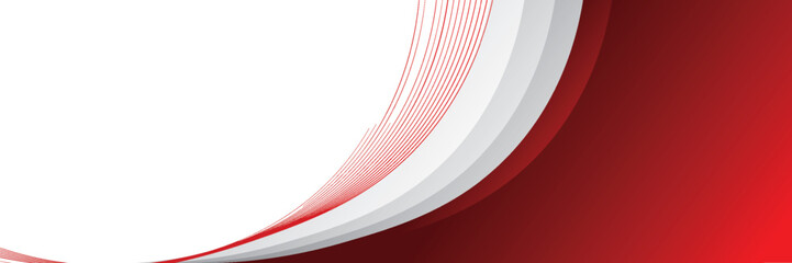 Poster - red gray abstract wave background for corporate banner, business presentation, poster, journal cover.