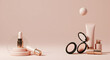 © Nipaporn - Elegant Display of Cosmetic Products on Soft Pink Background