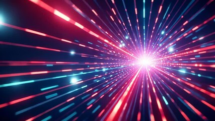 Aufkleber - Hyperspace Journey Through a Cosmic Wormhole of Vibrant Light Trails
