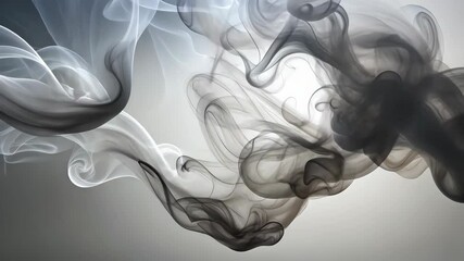 Poster - Abstract Smoke Tendrils Dance and Swirl in a Mesmerizing Display of Fluid Motion