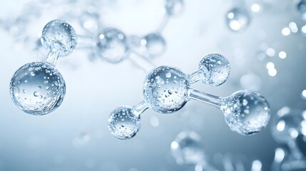 Poster - Abstract representation of molecular structures in water.