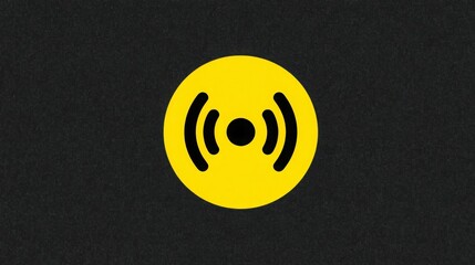 Poster - Smiley face icon on black background representing positive emotions and engagement in digital marketing strategies