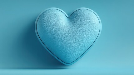 Poster - Blue heart icon symbolizing love and compassion in digital marketing communications and emotional engagement strategies