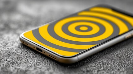 Poster - Cell phone with a on it symbolizing focus and precision in automated fibonacci level highlighting tools