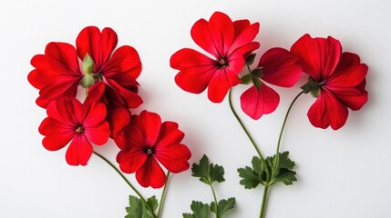 Wall Mural - Vibrant red floral arrangement with full blooming flowers in natural botanical setting  Elegant and romantic background for greeting card wallpaper or template design