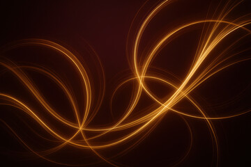 Poster - Swirling light trails in luxurious gold and deep burgundy symbolize dynamic business strategy and innovative decision-making processes